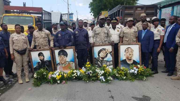 Le SPNH-17 rend hommage aux policiers tombés à Village de Dieu, un mois plus tard